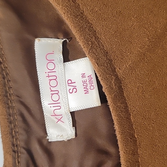 Faux suede mini dress. Great for Fall. Pair it with high boots. - Picture 2 of 5